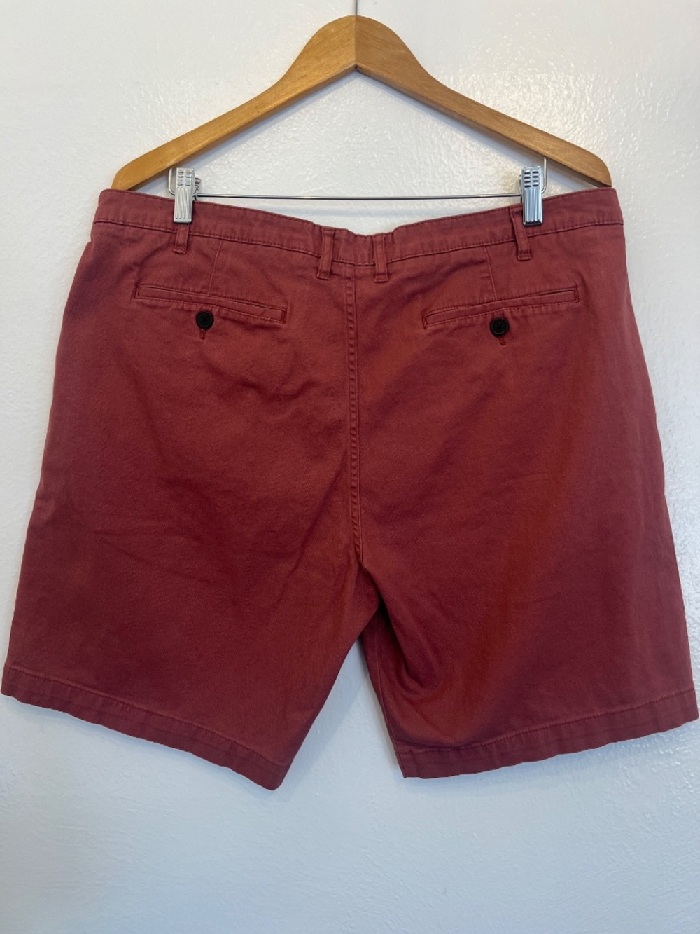 Jachs New York Chino Shorts Rust Terra Cotta Cotton Stretch Classic Fit (38) - Picture 7 of 7
